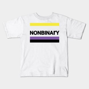 NON BINARY FLAG DESIGN LGBT COMMUNITY Kids T-Shirt